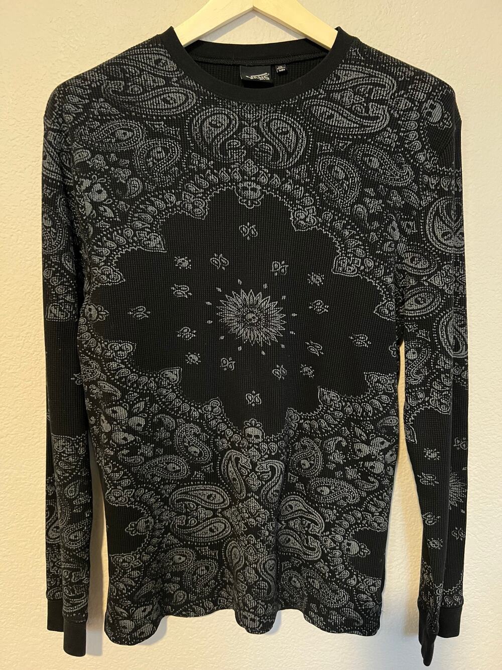 Y2K Vans Skull Bandana Thermal Top Mens XXL
